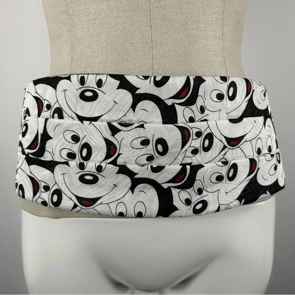 Mickey Mouse  Cummerbund White Cartoon adjustable